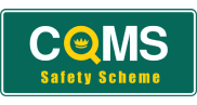 CQMS Safety Scheme accreditation logo indicating compliance with recognised health and safety standards.